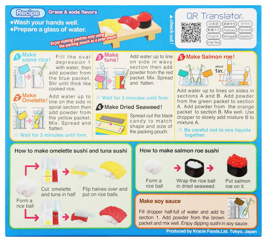 Kracie Popin' Cookin' DIY Candy Sushi Kit, No Bake, 1 Ounces (Pack Of 1)