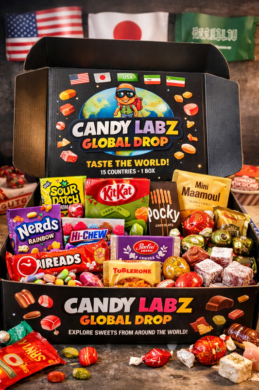 Global Candies Exotic Box 🌍 | Imported Candy Mix from USA, Japan & Saudi Arabia